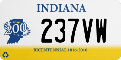 IN license plate 237VW