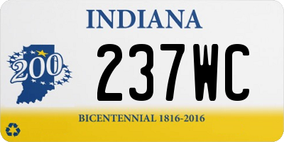 IN license plate 237WC