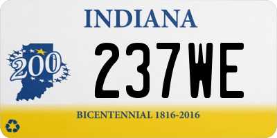IN license plate 237WE