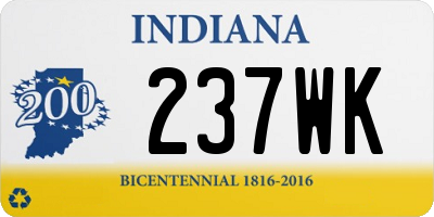 IN license plate 237WK