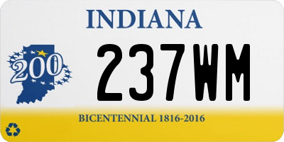 IN license plate 237WM