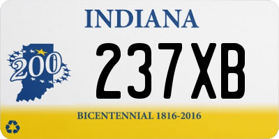 IN license plate 237XB