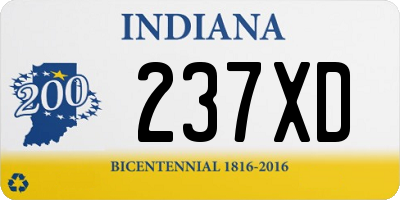 IN license plate 237XD