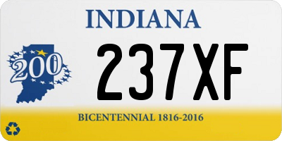 IN license plate 237XF