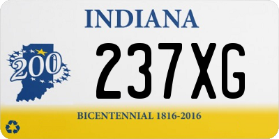 IN license plate 237XG