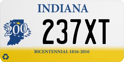 IN license plate 237XT