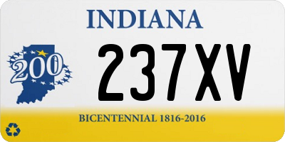 IN license plate 237XV