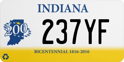 IN license plate 237YF