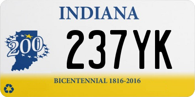 IN license plate 237YK