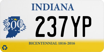 IN license plate 237YP