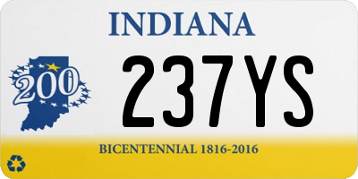 IN license plate 237YS