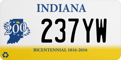 IN license plate 237YW