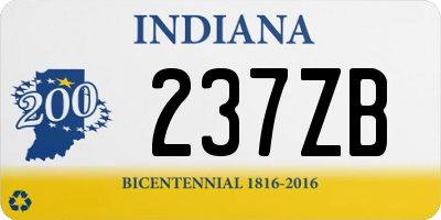 IN license plate 237ZB