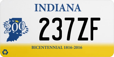 IN license plate 237ZF