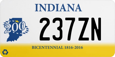 IN license plate 237ZN