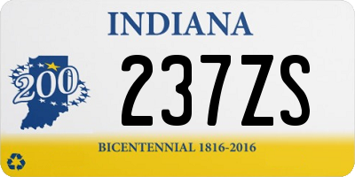 IN license plate 237ZS