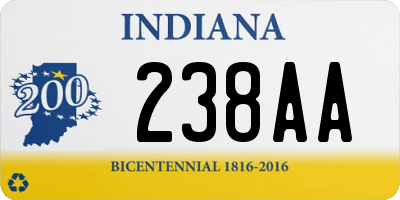 IN license plate 238AA