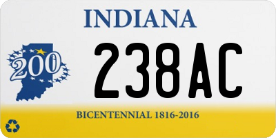 IN license plate 238AC