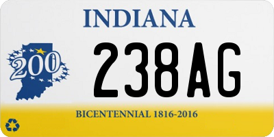 IN license plate 238AG