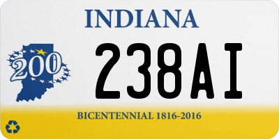 IN license plate 238AI