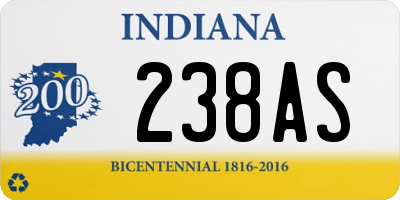 IN license plate 238AS