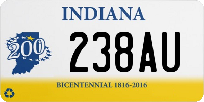 IN license plate 238AU