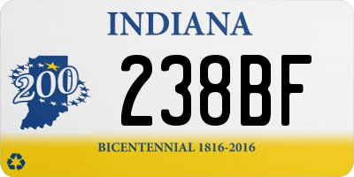 IN license plate 238BF