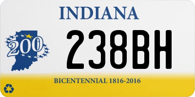 IN license plate 238BH