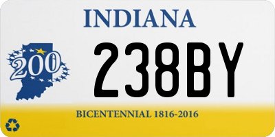 IN license plate 238BY
