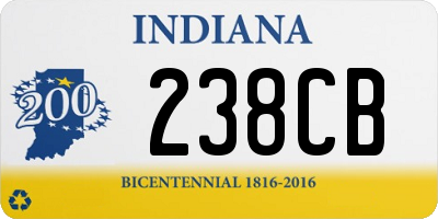 IN license plate 238CB