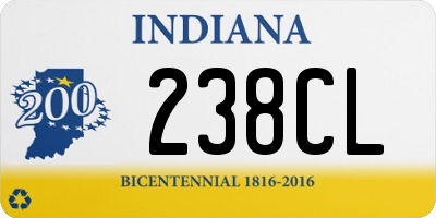 IN license plate 238CL