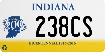 IN license plate 238CS