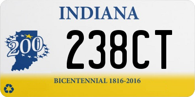 IN license plate 238CT