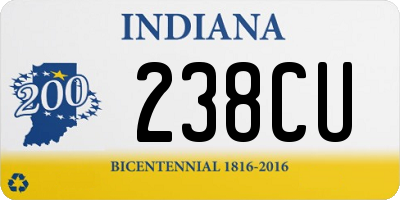 IN license plate 238CU