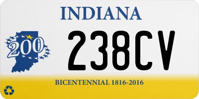 IN license plate 238CV