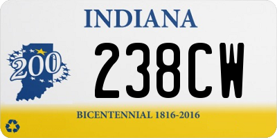 IN license plate 238CW