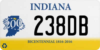 IN license plate 238DB