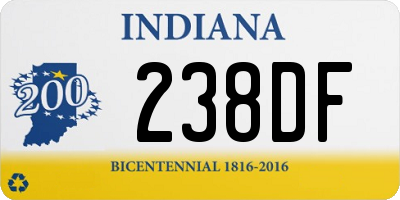 IN license plate 238DF