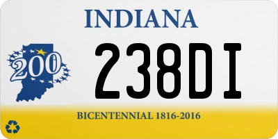 IN license plate 238DI