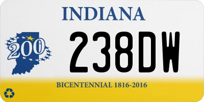 IN license plate 238DW