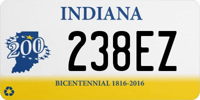 IN license plate 238EZ