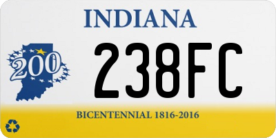 IN license plate 238FC