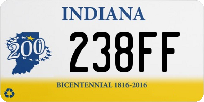 IN license plate 238FF