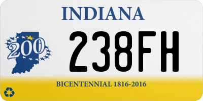 IN license plate 238FH