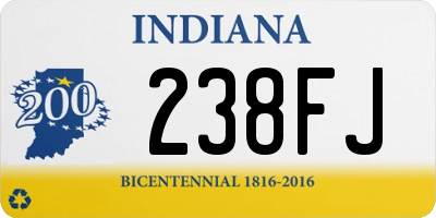 IN license plate 238FJ