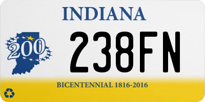 IN license plate 238FN