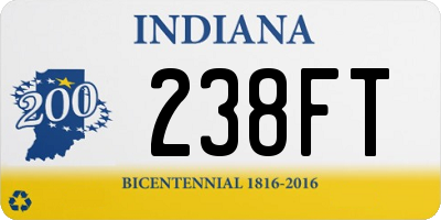 IN license plate 238FT