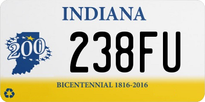 IN license plate 238FU