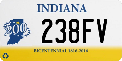 IN license plate 238FV