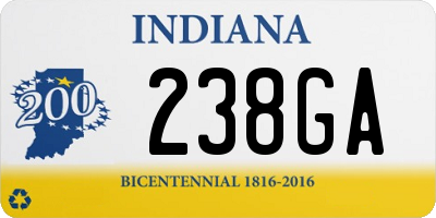 IN license plate 238GA